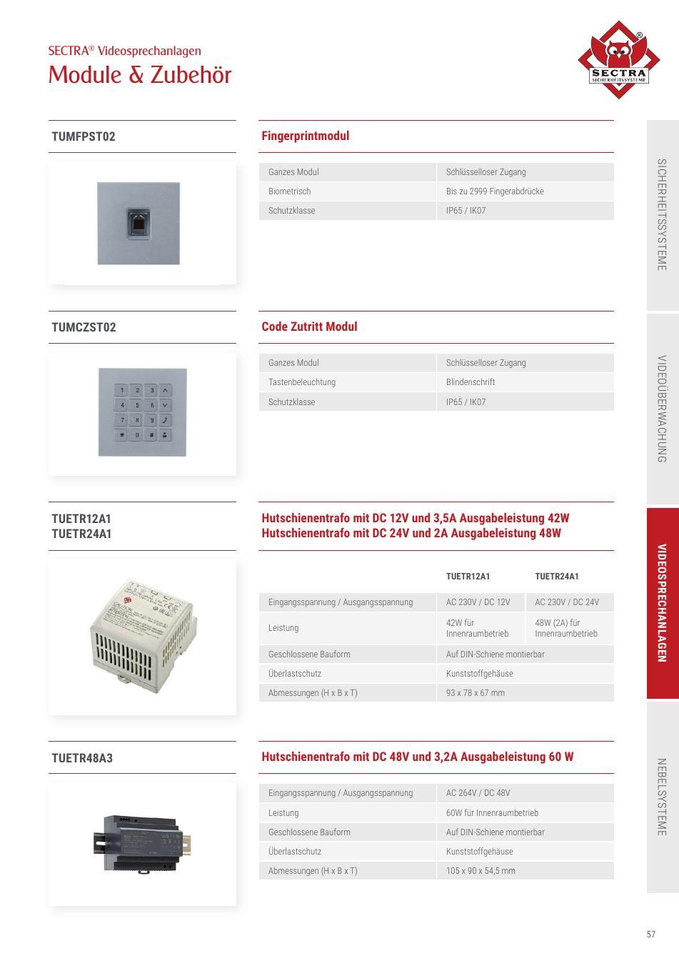 SECTRA Produktkatalog Seite 57